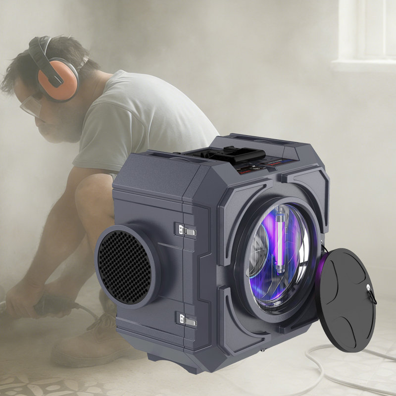 24.4 Inch Negative Air Machine & Air Scrubber With UV-C Light, 3-Stage HEPA Filtration, Gray