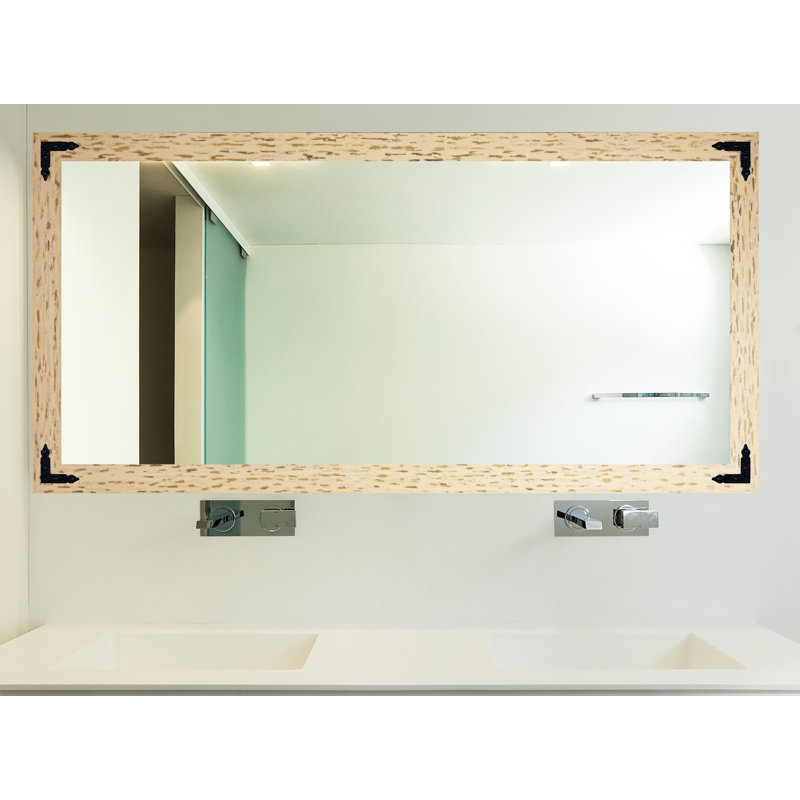 Miroir de salle de bain Monica, Crème / Noir, 38,5 po x 71,5 po