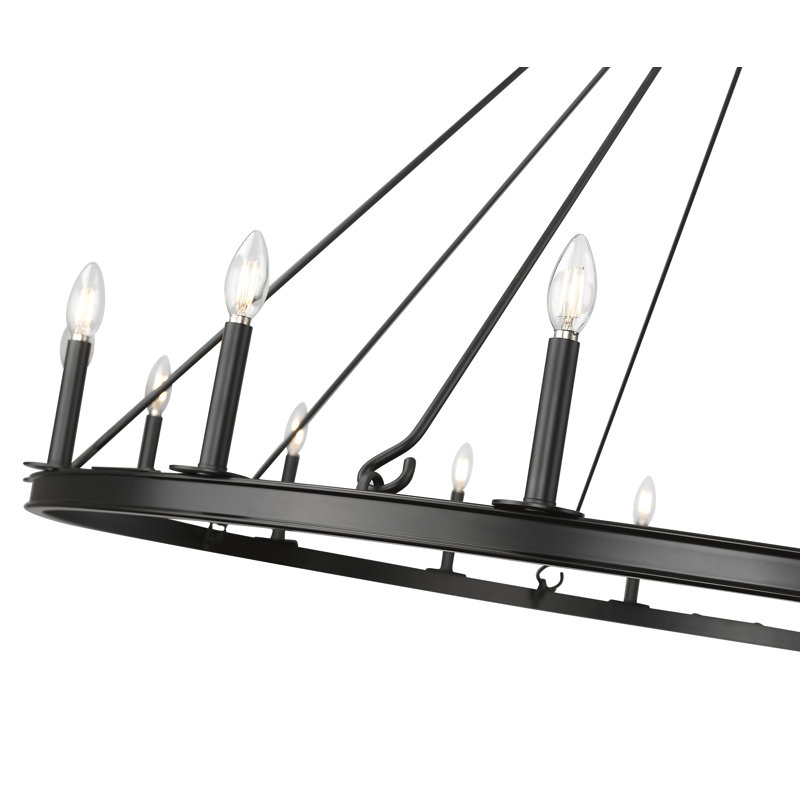 Parker 16 Light Chandelier, Matte Black