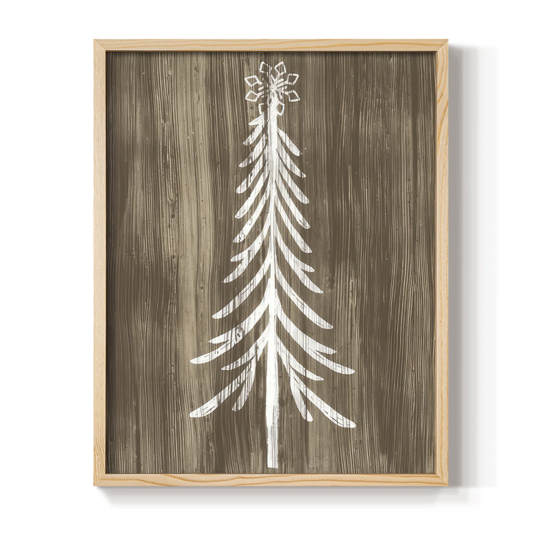 Impression encadrée Barnwood Wonderland - bois massif, Naturel, H 15 po x l 12 po