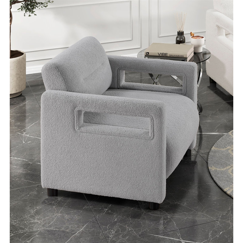 Fauteuil d'appoint 1 pièce Luxury, Gris