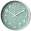 Horloge murale de 30 cm (12 pouces) à piles, silencieuse, sans tic-tac, verte et moderne