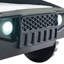 Lit simple moderne de style moderne de style Jeep rapide avec finition ultrabrillante veilleuses à DEL sur les phares, structure métallique, finition noire