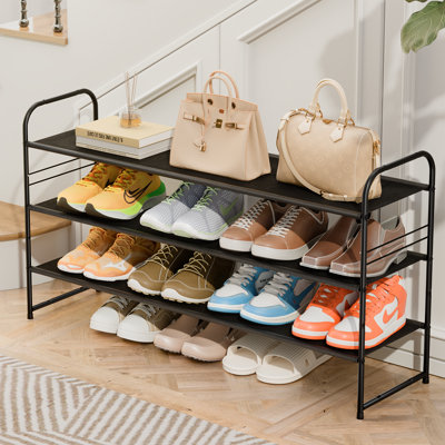 42‘’ Long 3-Tier Fabric Shoe Rack