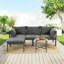 182.5cm Wide Straight Metal Patio Sectional Set