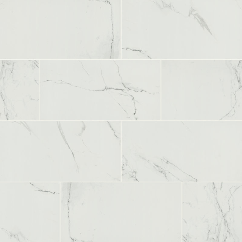 Chiara 12 in. x 24 in. Matte Porcelain Stone Look Floor and Wall Tile, Isla