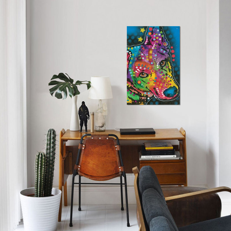 «German Shepherd I», impression sur toile, H 26 po x l 18 po x P 1,5 po, Pas de tapis, Toile tendue