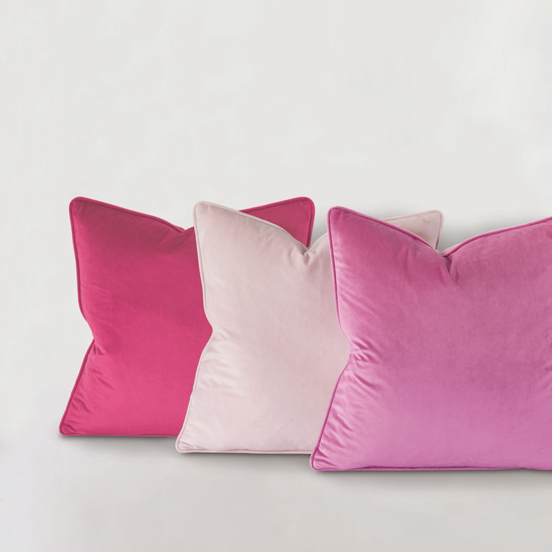 Vesper Square Pillow Cover & Insert, Pink
