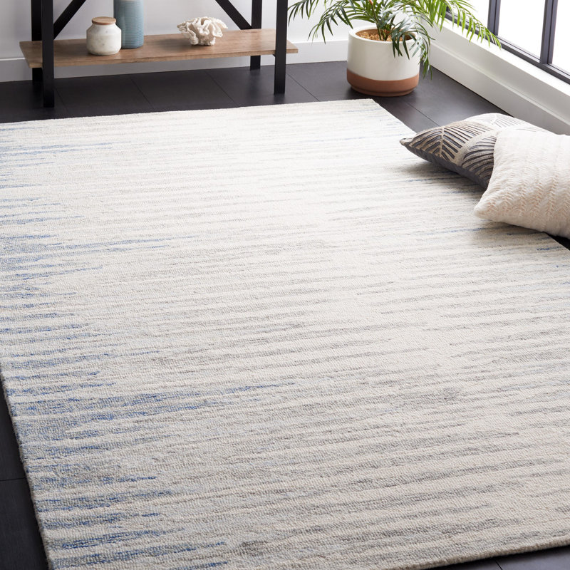 Abstract Hand Tufted Wool Abstract Rug, Rectangle 4' x 6'