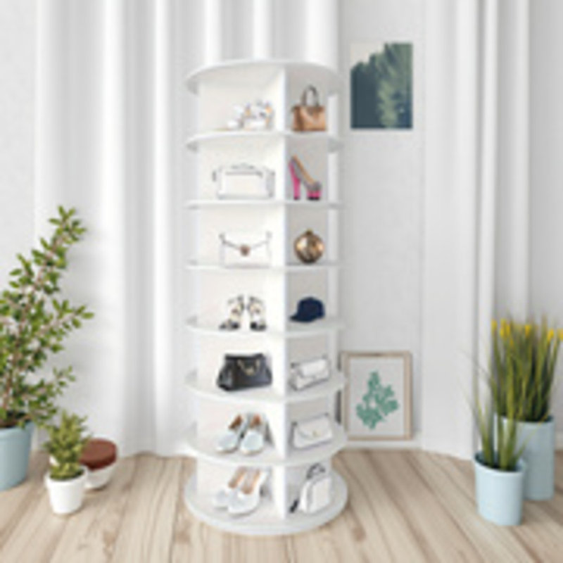 7-tier Rotating Shoe Rack  360° Rotation, Multi-layer Storage, Space-saving, Sturdy, Ideal For Shoe & Accessory Organization