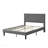 Queen Size Modern Upholstered Platform Bed Frame with Geometric Headboard, No Box Spring Needed