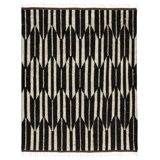 Keoka Hand Knotted Wool Geometric Area Rug in Dark Brown/Ivory