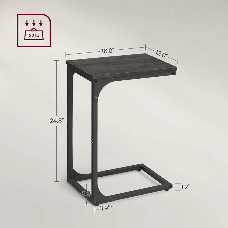 Mitul C-Shaped End Tables , Ebonized Oak