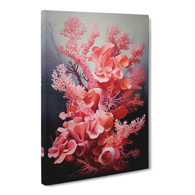 Coral Contemporary Art - Wrapped Canvas, 76cm H x 50cm W x 3cm D