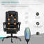 Fauteuil de massage vibrant 7 points, fauteuil inclinable de direction haut dossier avec support lombaire, repose-pieds, dossier inclinable, hauteur réglable, noir-127317620