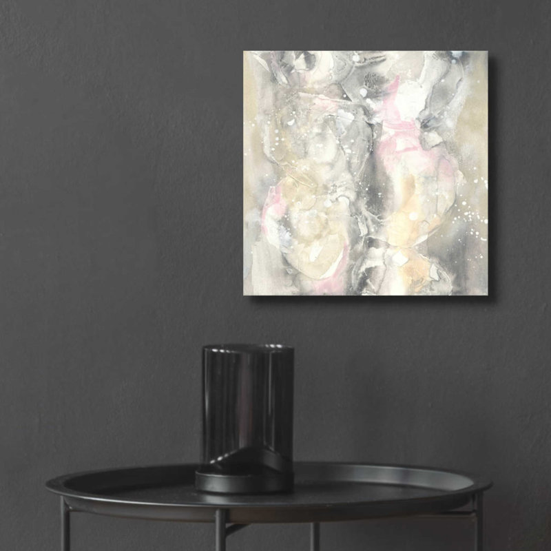 «Blush Snowflakes II» par Chris Paschke, H 12 po x l 12 po x P 0,13 po