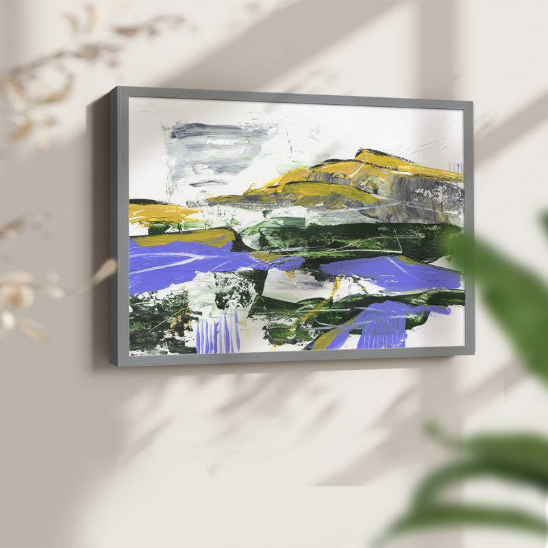 Silent Mountain VI - Reproduction encadrée - Restickable, Gris, H 11 po x l 14 po