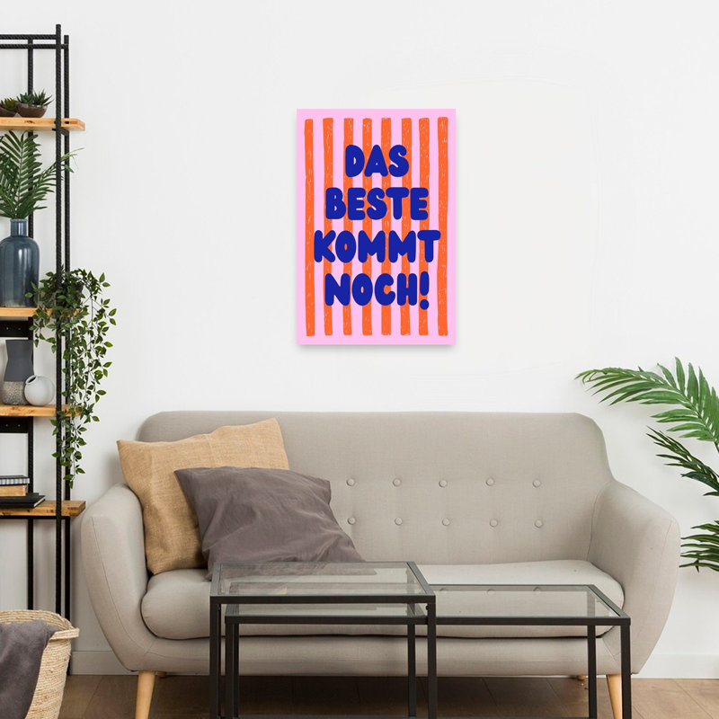 Impression d'art mural allemand moderne et audacieux, 24" H x 16" W