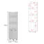 Freestanding Linen Cabinet, 2-Doors, Open Shelves -White