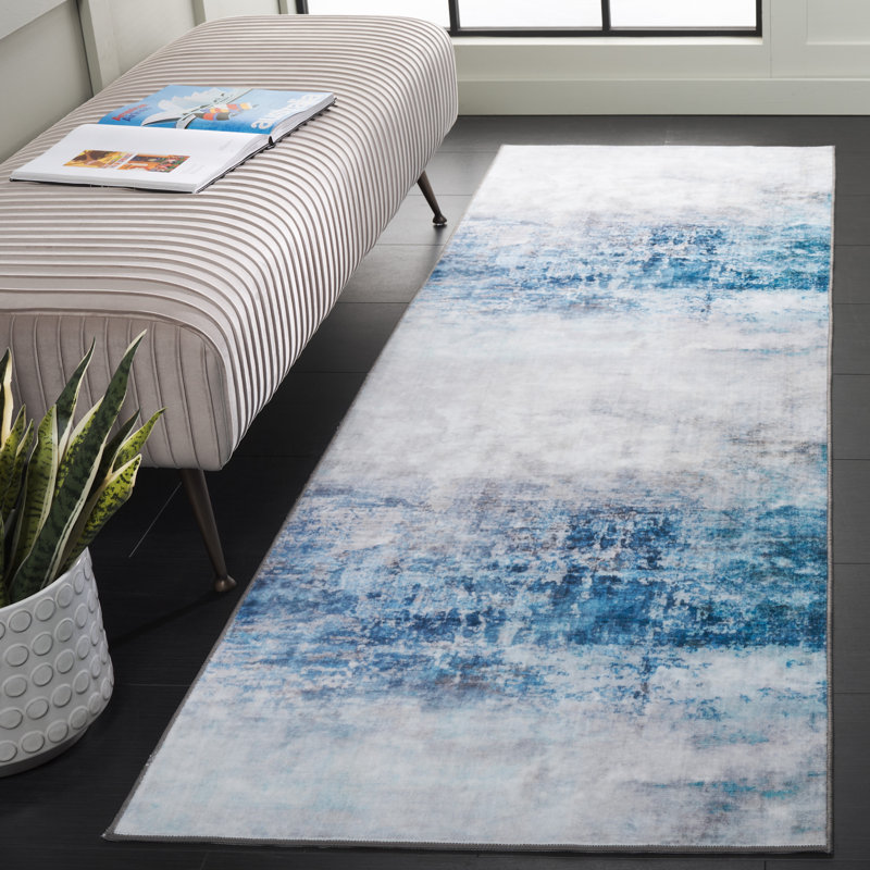 Josalina Monica Performance Machine Washable Abstract Rug, Runner 2'6" x 8'