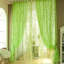 4 panneaux de rideaux transparents en forme de feuille de saule, rideaux décoratifs en gaze de style pastorale pour la chambre à coucher, 39,37 x 78,74 po, vert