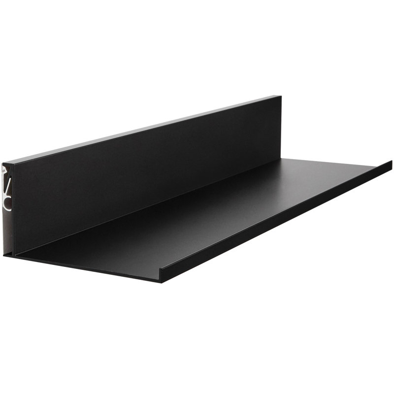 Aayat Metal Floating Shelf, Black, 3" H x 48" W x 5" D