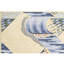 Tapis doré et bleu noué à la main de haute qualité