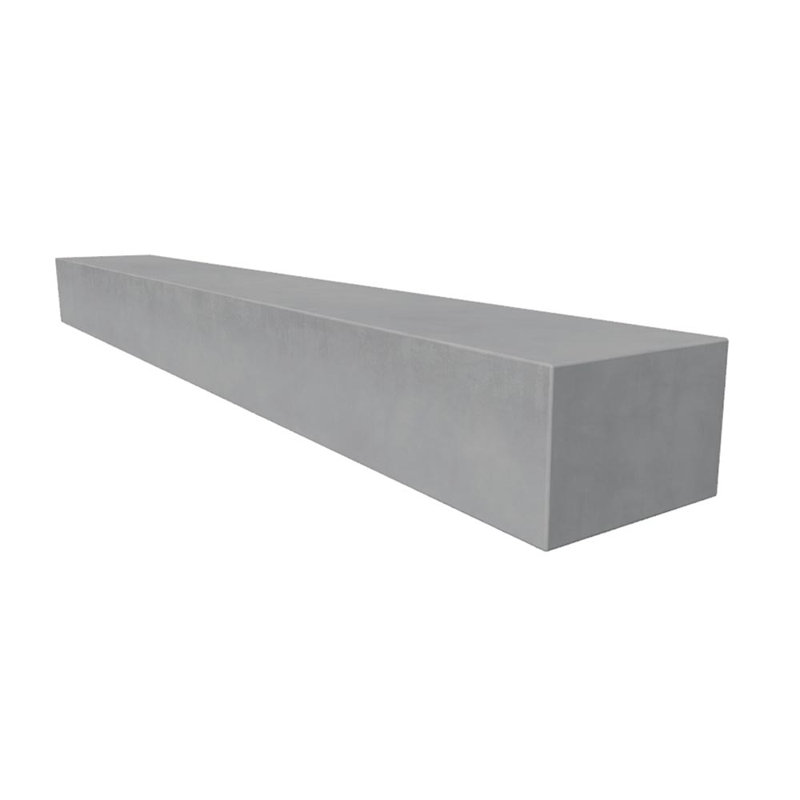 Everett Concrete Fireplace Mantel Shelf Contemporary - Non-Combustible Composition & Heat Resistant, Charcoal, 72"