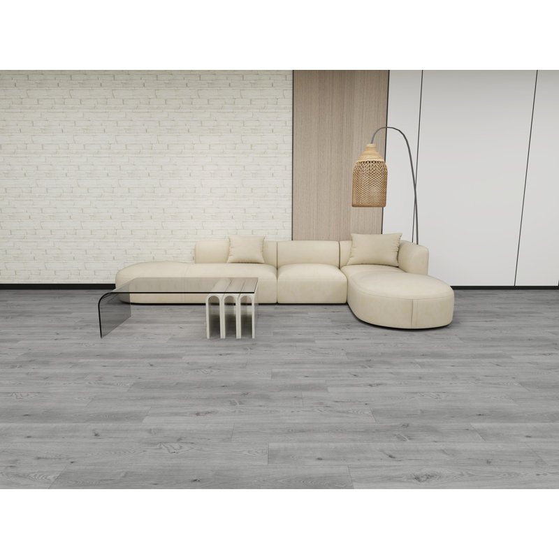 Luxury Vinyl Flooring 7 x 48 x 7mm 20 mil, Fog Gray