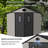 Resin Storage Shed, Weatherproof Outdoor Shed with Built-in Floor Air Ventilations Skylight Windows Lockable Doors-113718409