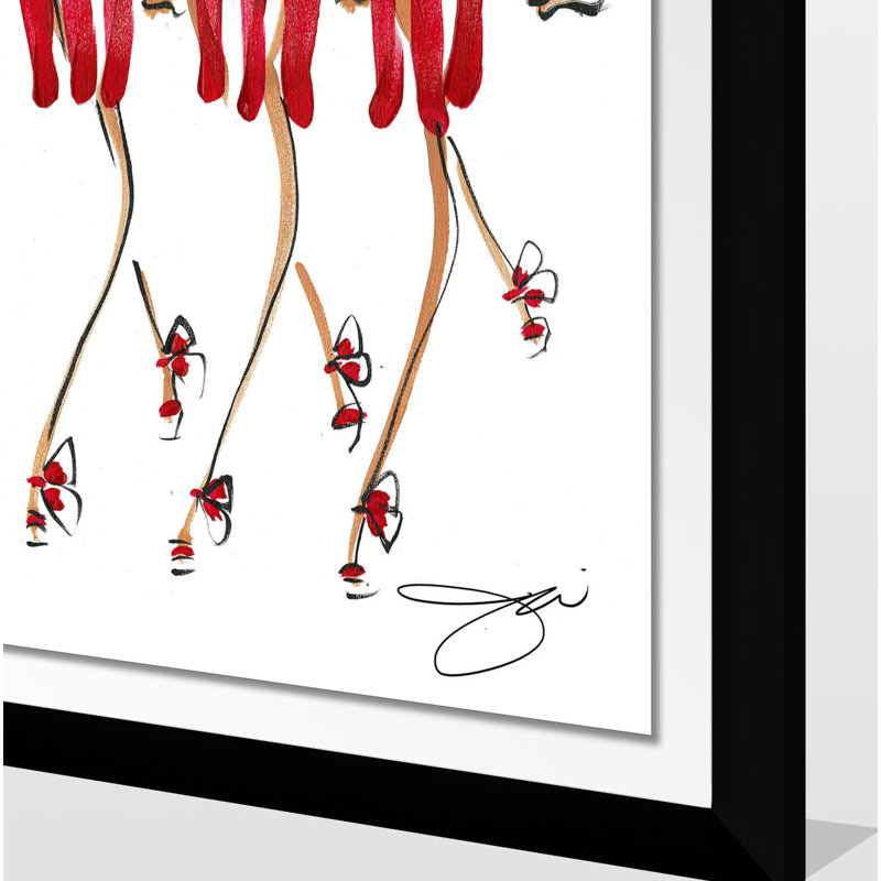 Girl Group - reproduction sur toile, Cadre noir, H 49,5 po x l 33,5 po x P 1 po