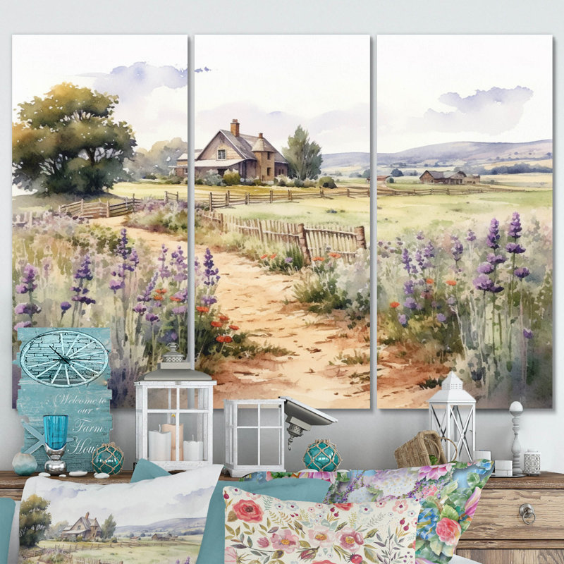 «Herbs Garden At The Farm II» - Ensemble de décoration murale campagne en métal
