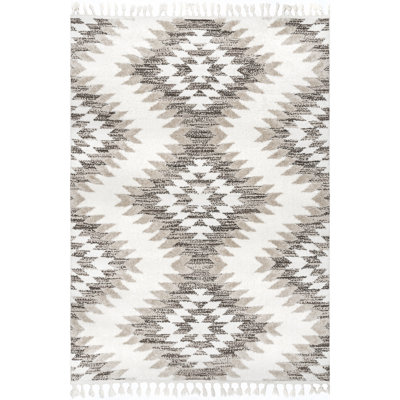 Tapis beige / ivoire Katrina Southwestern Performance