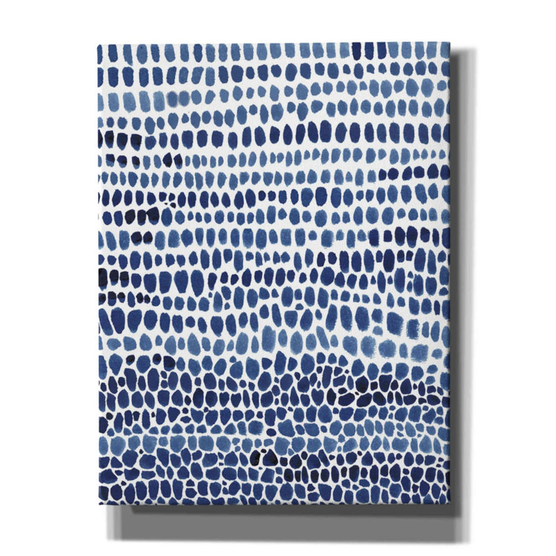 "Blue progression II" par Tim O'toole, art mural sur toile, H 34 po x l 26 po x P 1,5 po