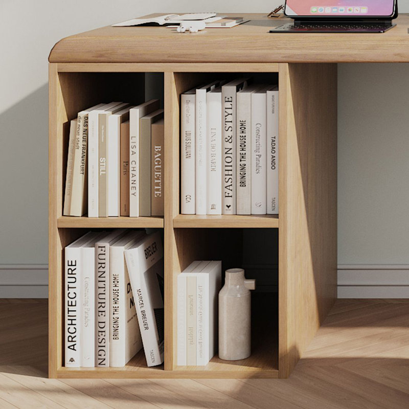 Bureau moderne et simple avec bibliothèque, H 29,53 po x l 78,74 po x P 23,62 po