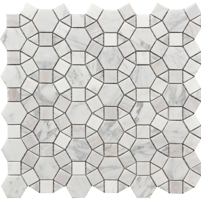 Kaleidoscope 12" x 12" Marble Random Mosaic Tile