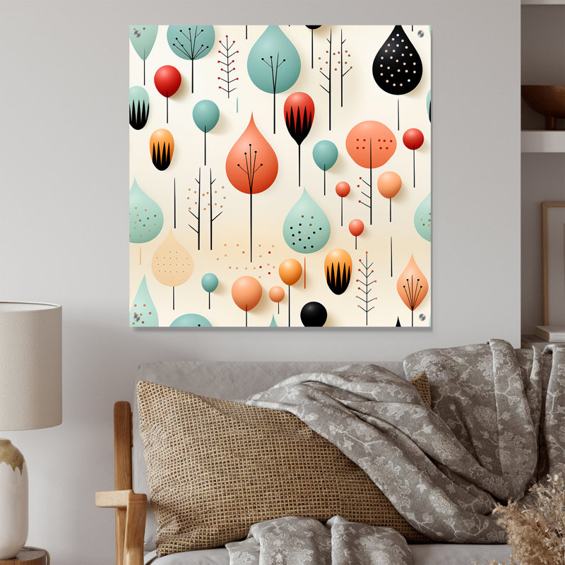 Evan - Art mural abstrait en acrylique pour la cuisine, H 30 po x l 30 po