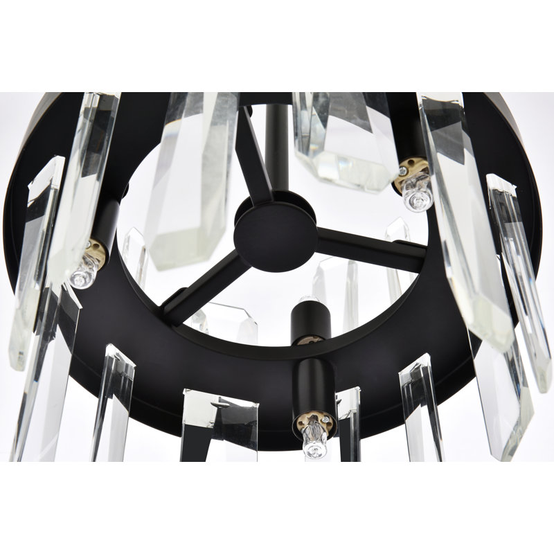 Marlow 6 - Light Unique/Statement Pendant, Black, 57.5" H x 10" W x 10" D