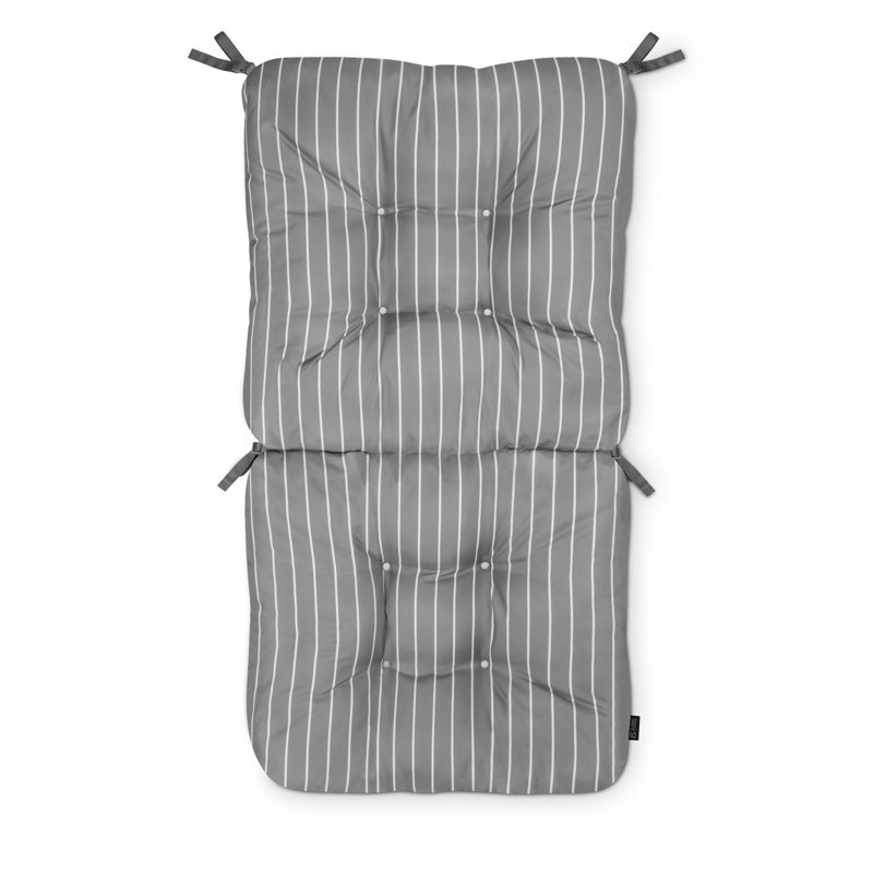 Water Resistant Outdoor 5 " Dining Chair Seat / Back Cushion, Moon Mist Striped