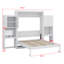 Lit escamotable avec bureau, coiffeuse et armoires Murphy-114210774