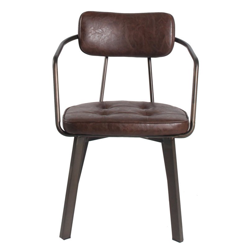 Alejah 46.5cm H Tufted Upholstered Armchair in Brown