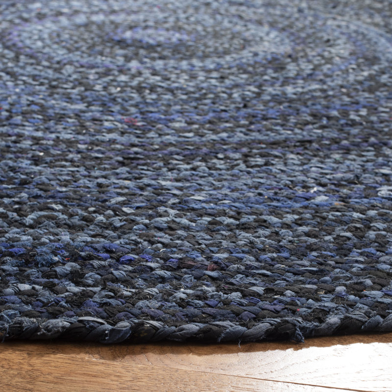 Cotton Hand Woven Area Rug, Round 183 cm