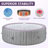 82'' Portable Inflatable Hot Tub for 6 People, 130 Bubble Jets Spa, 104°F Heating, Blow Up Hot Tub with Built-in Pump & Filter, Outdoor Round Hot Tub with Energy-Saving Cover
