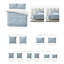 Ensemble d'édredon en coton bleuet 8 pièces Shellabrate-109897149