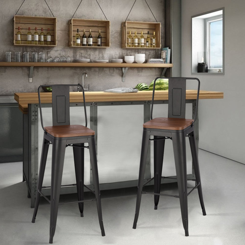 Counter Stool with Metal Frame