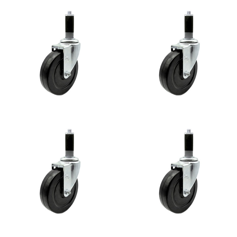 Hard Rubber Expanding Stem Caster