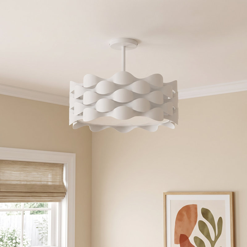 Rickey Fabric LED Semi Flush Mount