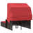 vidaXL Double Sun Lounger with Canopy and Cushions Patio Day Bed Poly Rattan-99049266