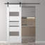 Panelled Manufactured Wood Barn Door with Installation Hardware Kit-70044163-70044170
