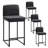 Set of 4 Modern PU Leather Bar Stools with Backrest, Comfortable Counter Stool for Kitchen & Home-1279456232
